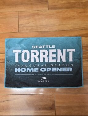 Seattle Torrent PWHL Inaugural Home Game 12x18 Rally Towel 11/28/25